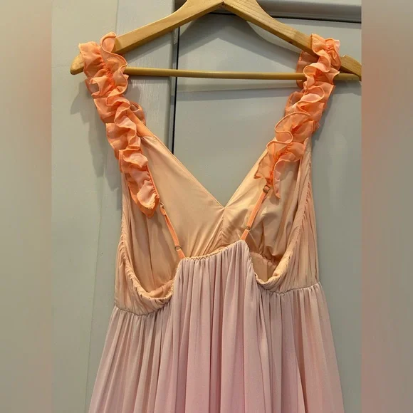 BHLDN Anthropologie V Neck Ombré Maxi Dress - worn once - Picture 9 of 12